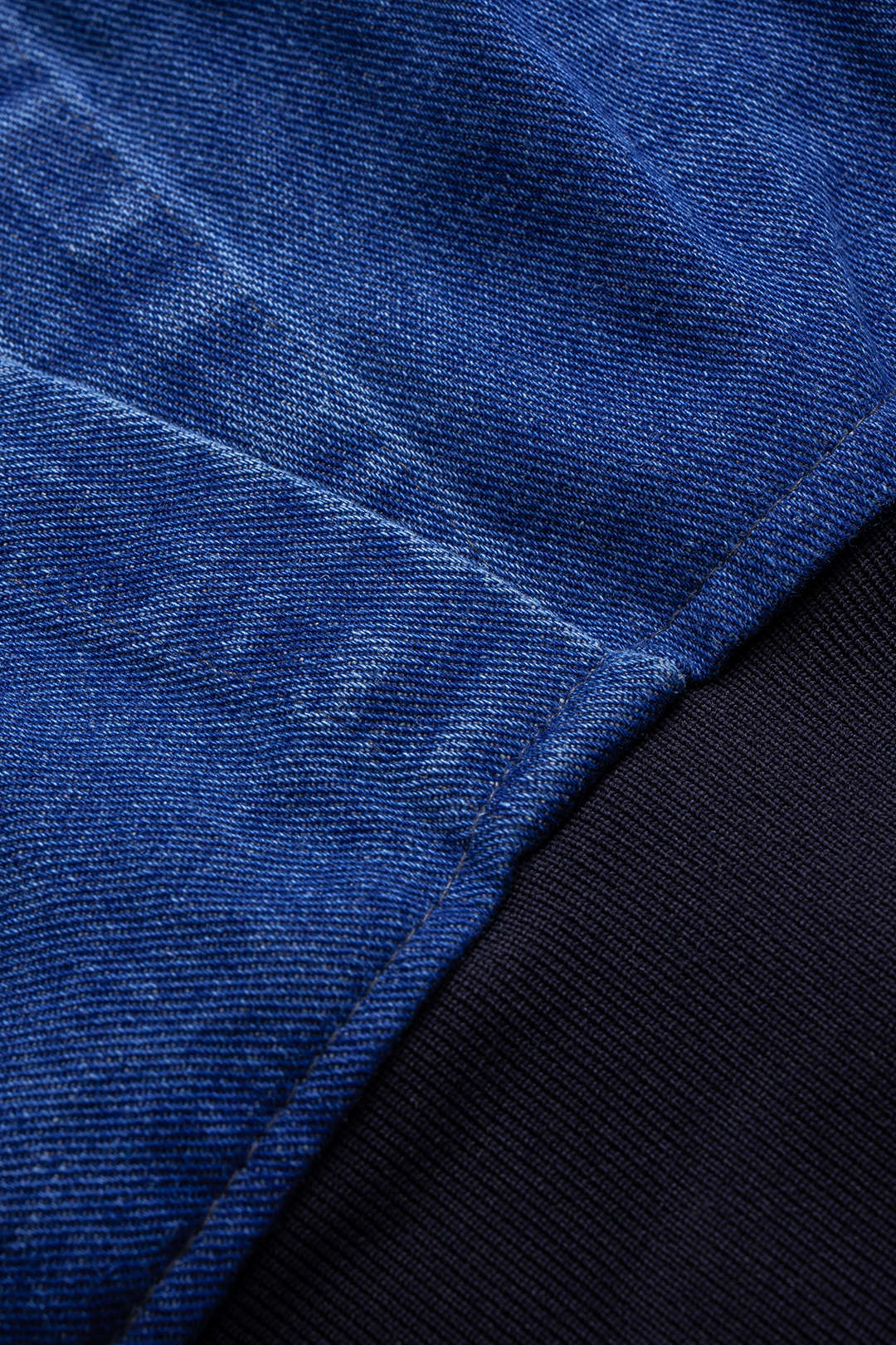 Denim Patchwork Hooded Outerwear