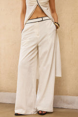 Contrast Binding Pocket Pants