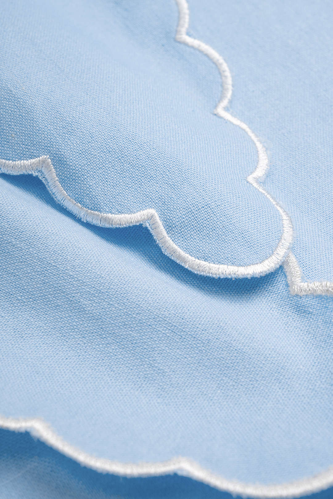 Contrast Whipstitching Linen Tie Front Wrap Skirt