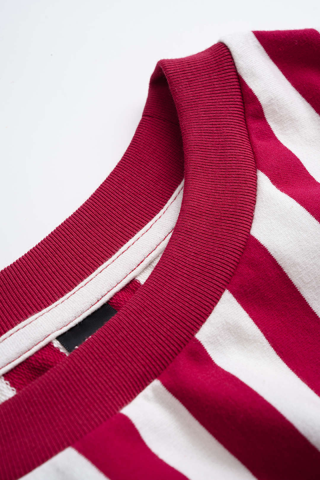 Contrast Stripes Print Tie-Up Long Sleeve Sweatshirt