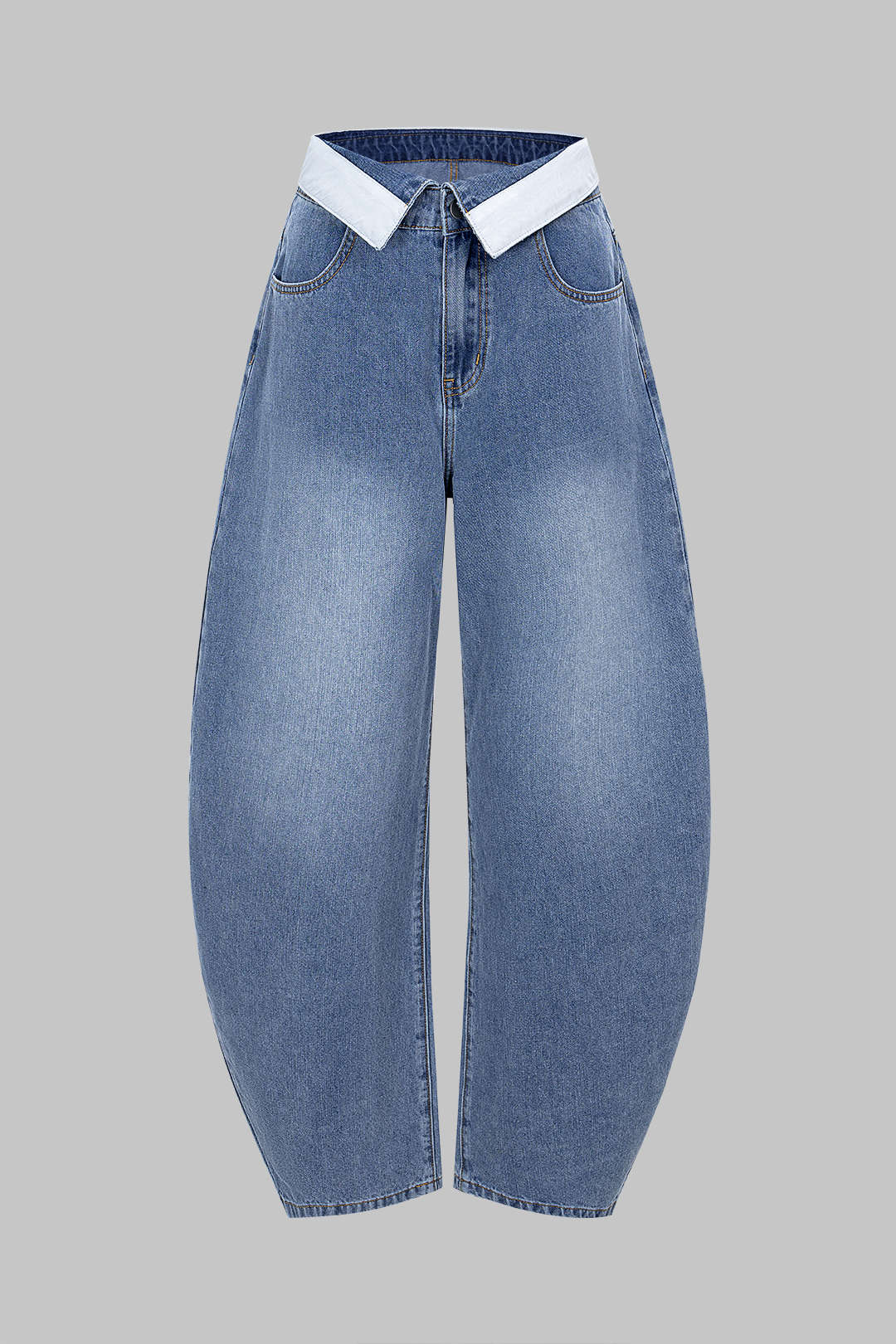 Denim Pocket Barrel Jeans