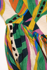 Abstract Print Ruched Sleeveless Maxi Dress