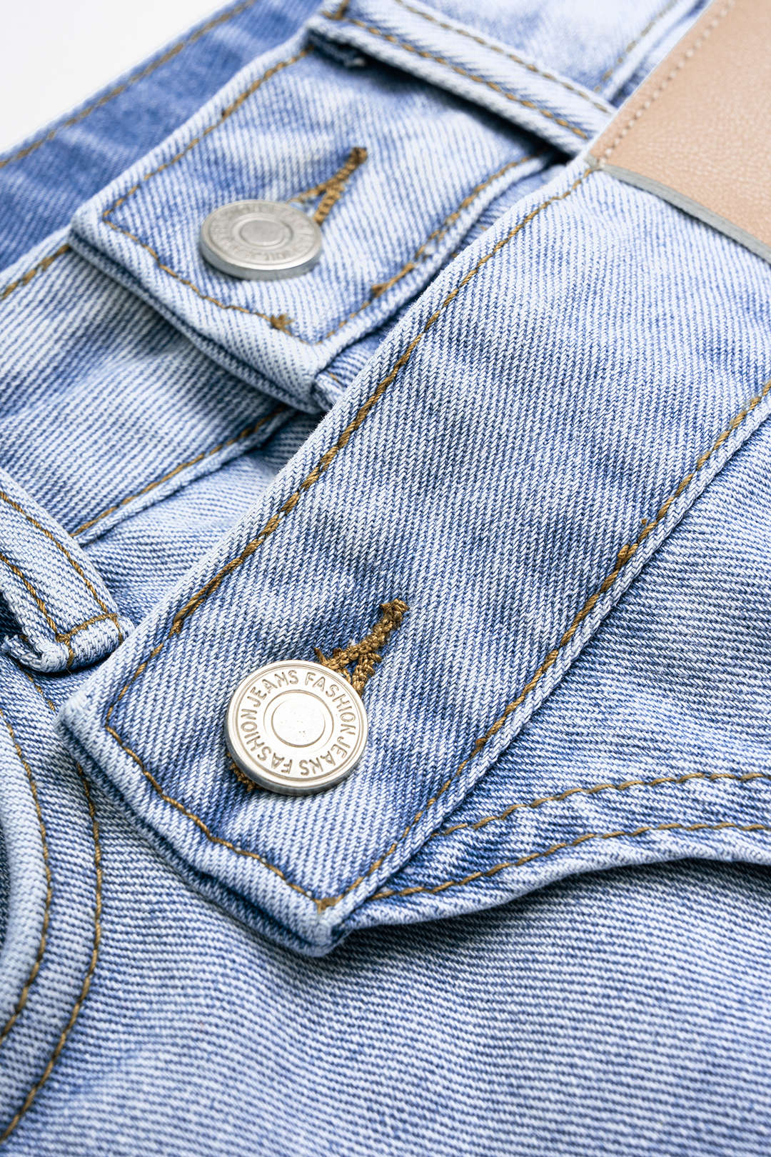 Denim Asymmetrical Pocket Skirt