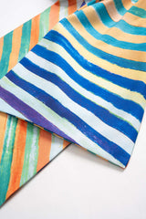 Contrast Stripe Print Tie-Up Tank Top