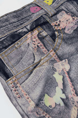 Chain Print  Wide Leg Shorts