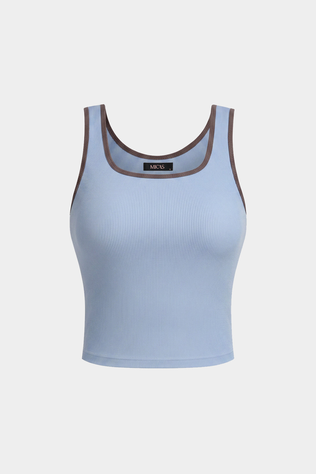 Contrast Binding Square Neck Tank Top