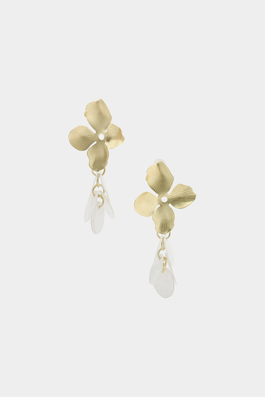 Alloy 3D Floral Fringe Earrings