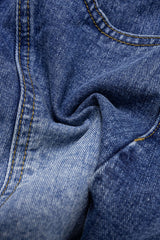 Denim Asymmetrical High Waist Skirt