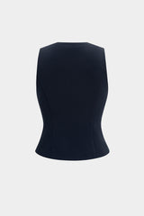 Deep V-Neck Buckle Tank Top