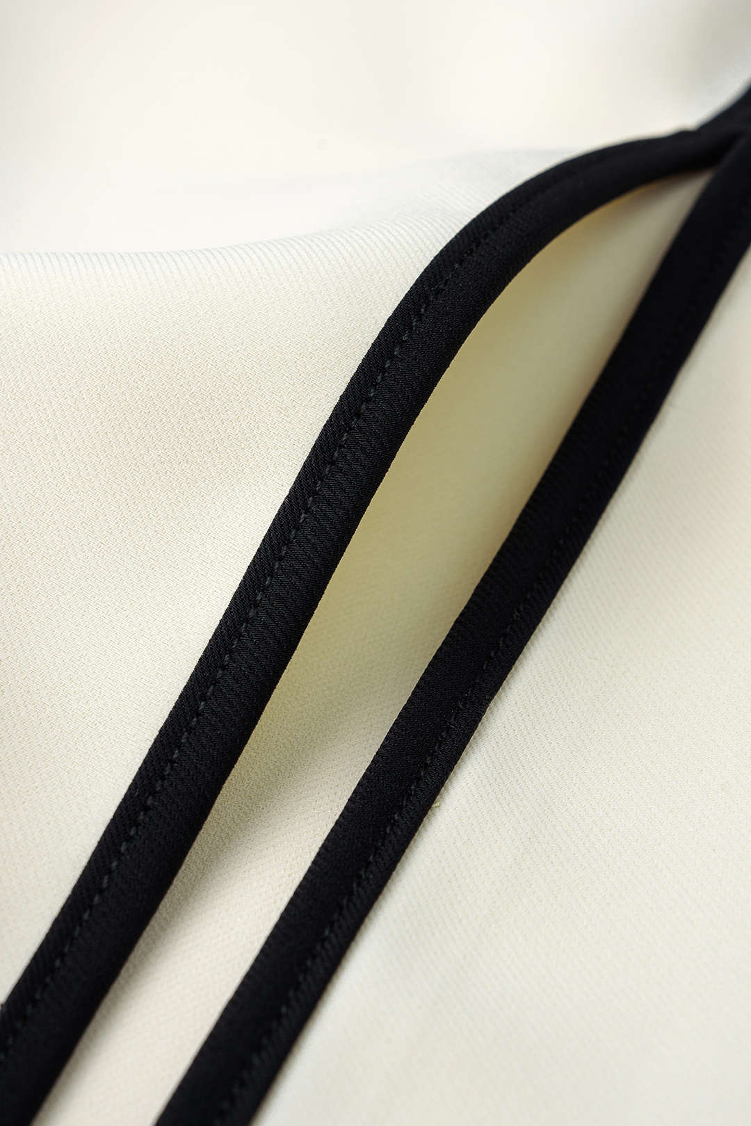 Contrast Binding Asymmetrical Tank Top And Straight Leg Pants