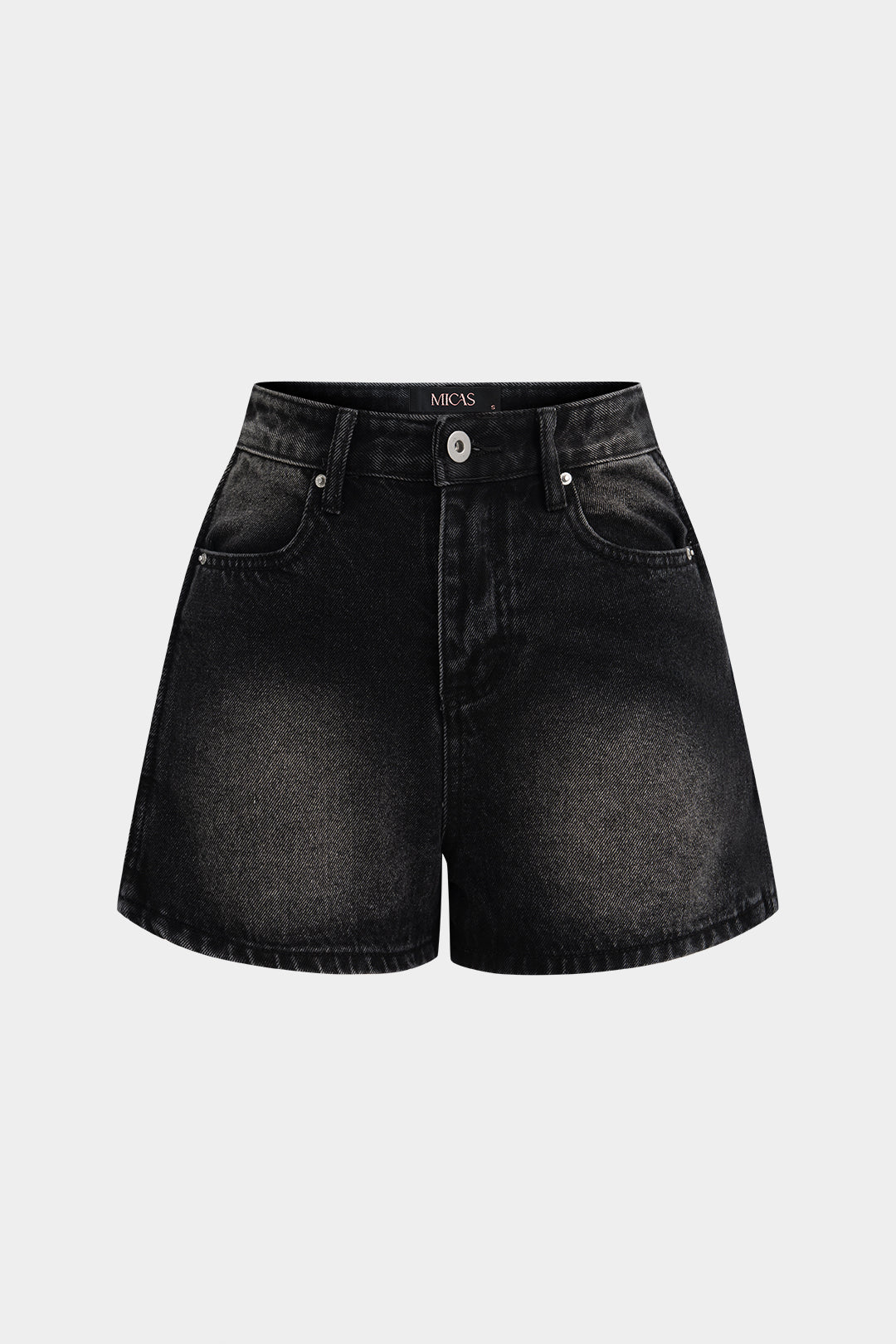 Denim Button Pocket Shorts
