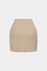 Asymmetrical High Waist Twist Knot Skirt