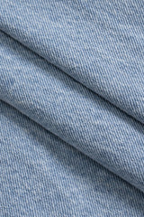 Denim V-Neck Zipper Tank Top And Jeans Set