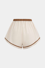 Contrast Binding Tie-Up Shorts