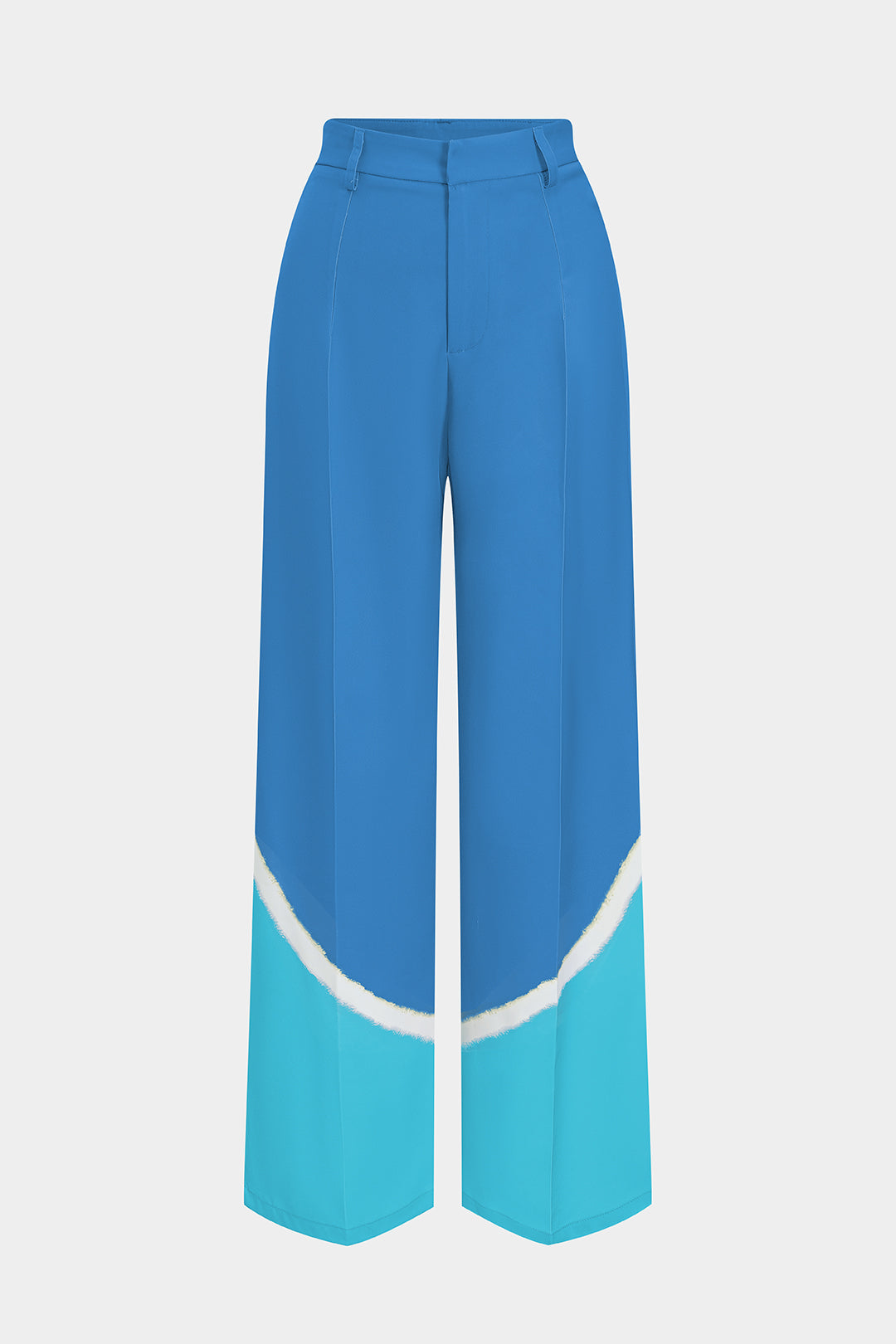 Contrast Wide Leg Trousers