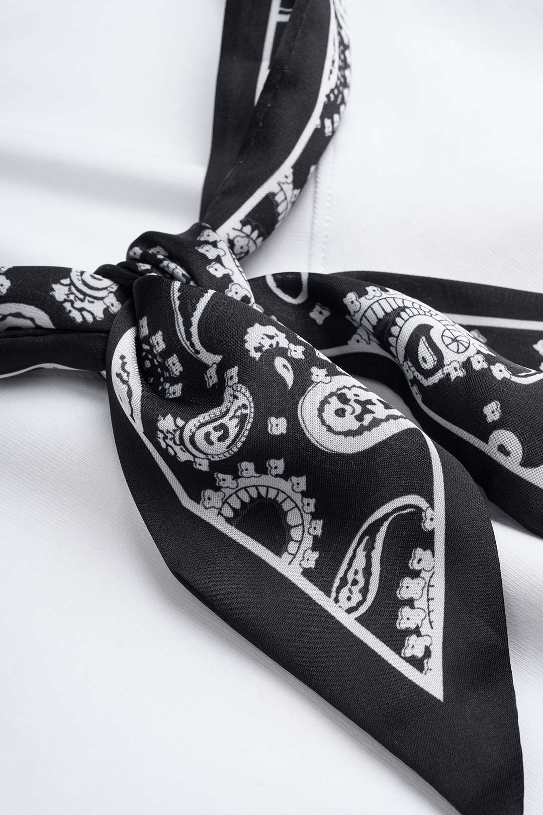 Artistic Print Tie-Up Short Sleeve T-shirt