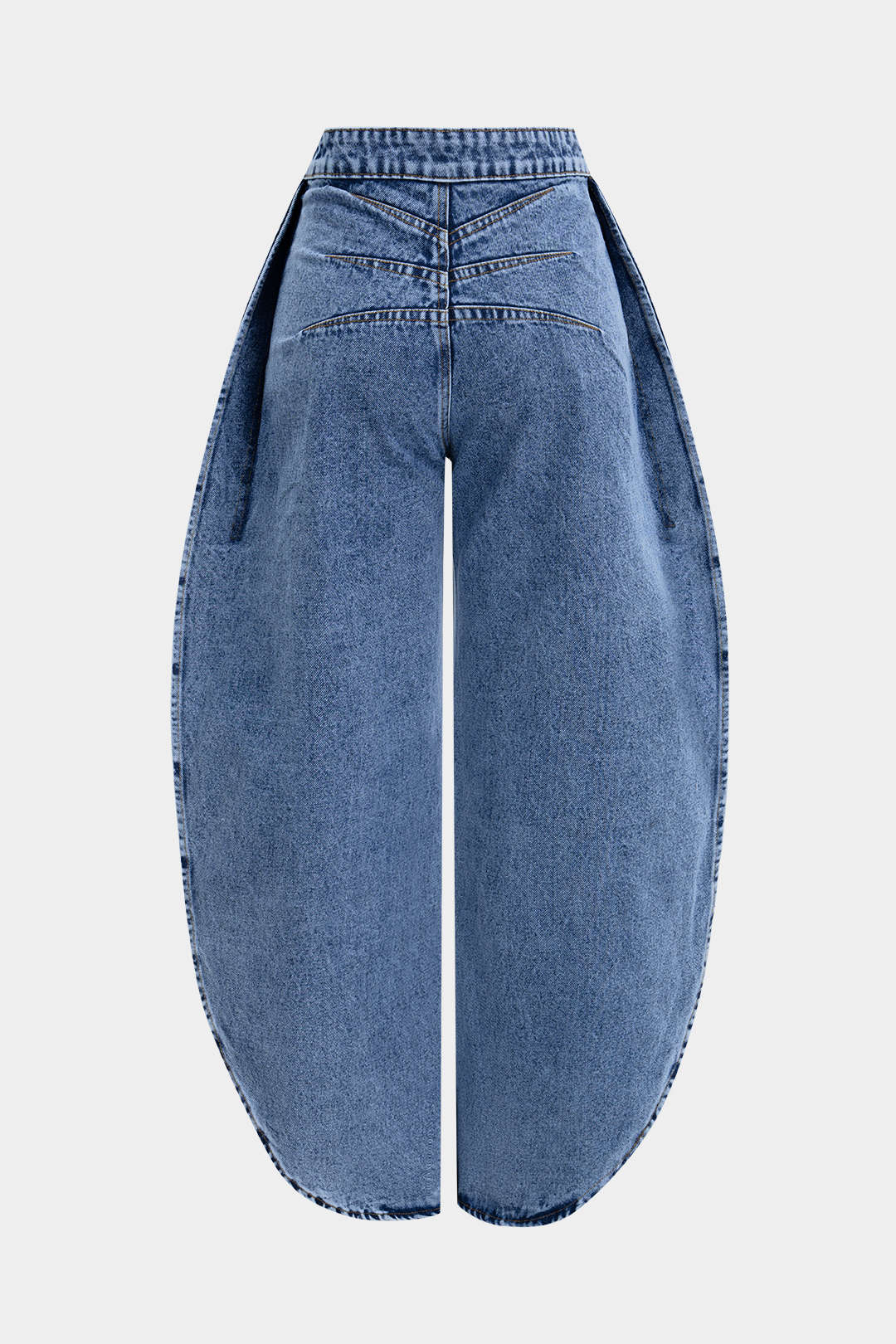 Denim Button Barrel Jeans