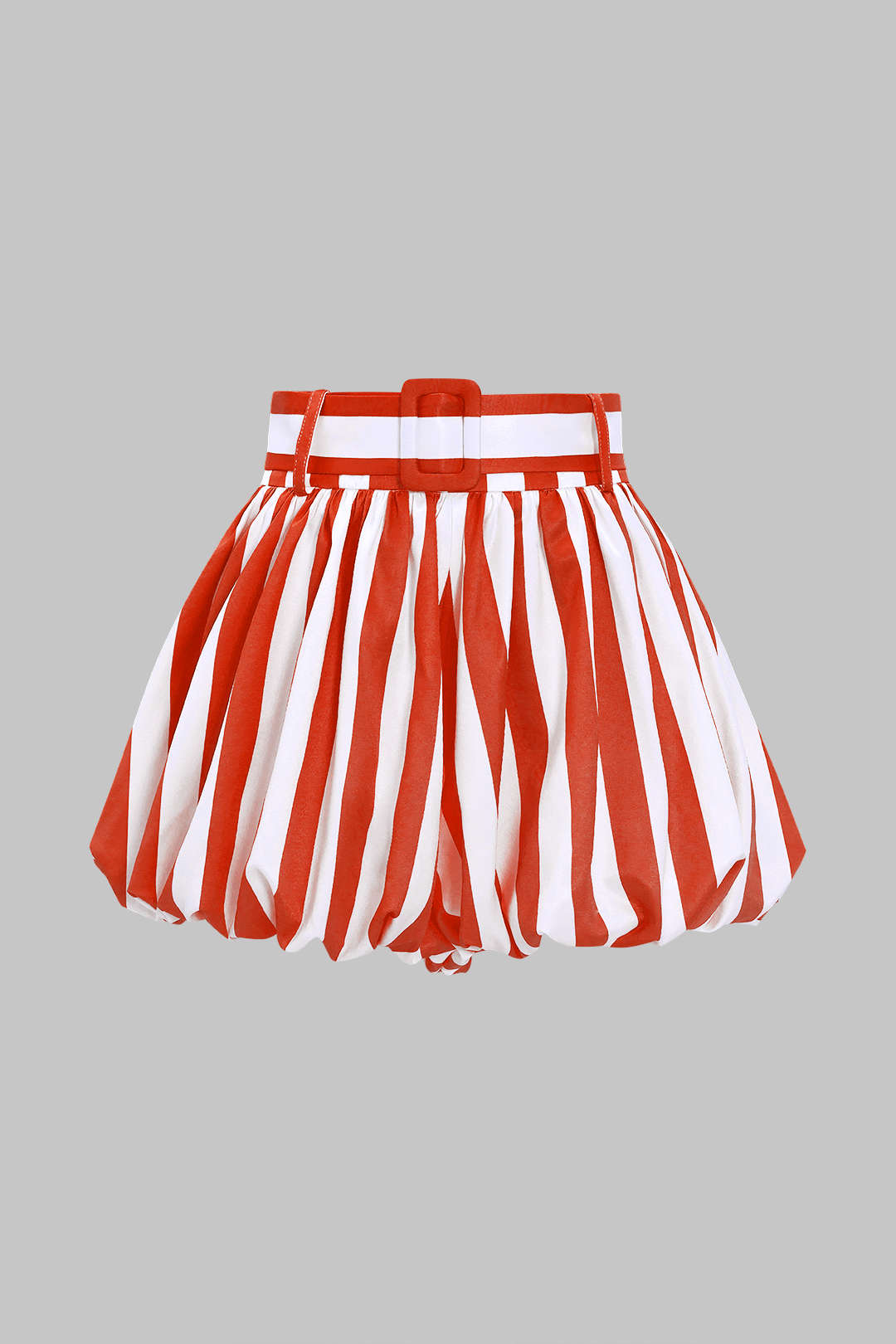 Contrast Stripe Print Ruched Shorts