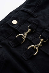 Denim Metallic Barrel Jeans