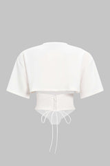 Corset Waist Short Sleeve T-Shirt