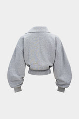 Asymmetrical Waist-Cinching Sweatshirt