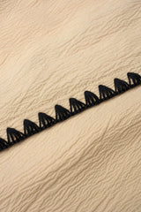 Contrast Binding Crossed Tie-Up Backless Tank Top