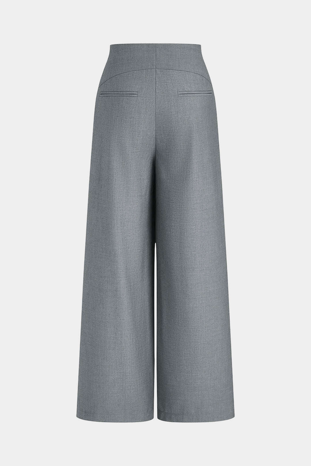 Asymmetrical Ruched Wide Leg Pants