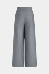 Asymmetrical Ruched Wide Leg Pants