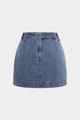 Denim Asymmetrical Skirt