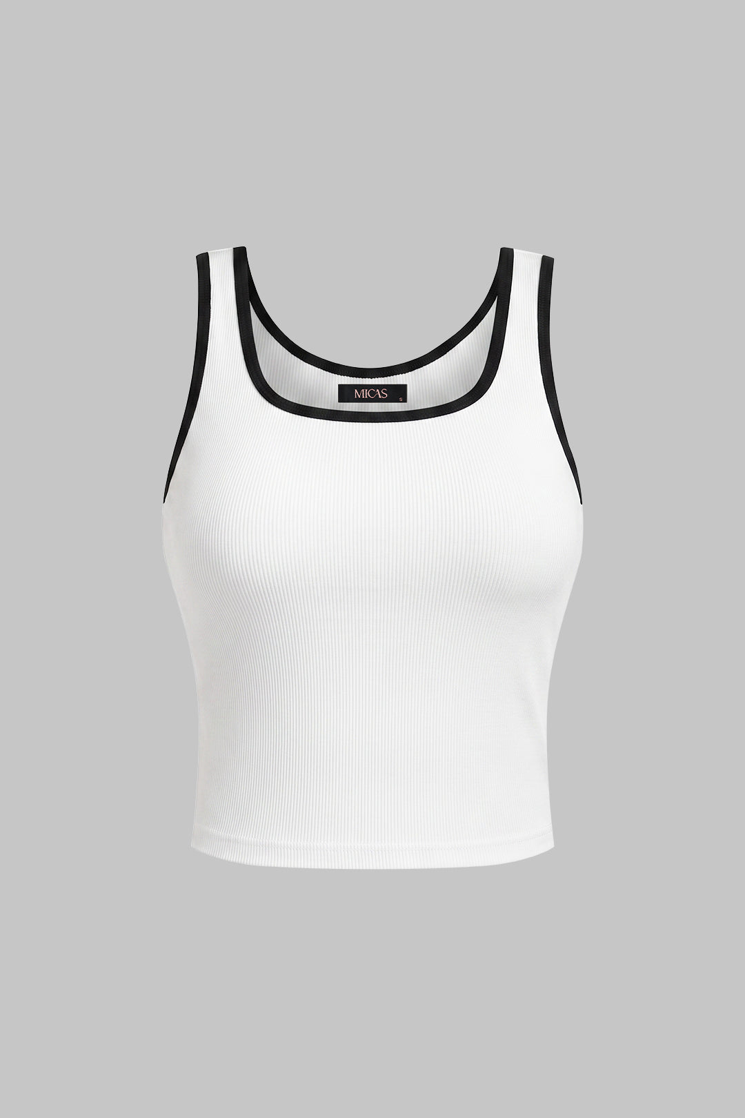 Contrast Binding Square Neck Tank Top