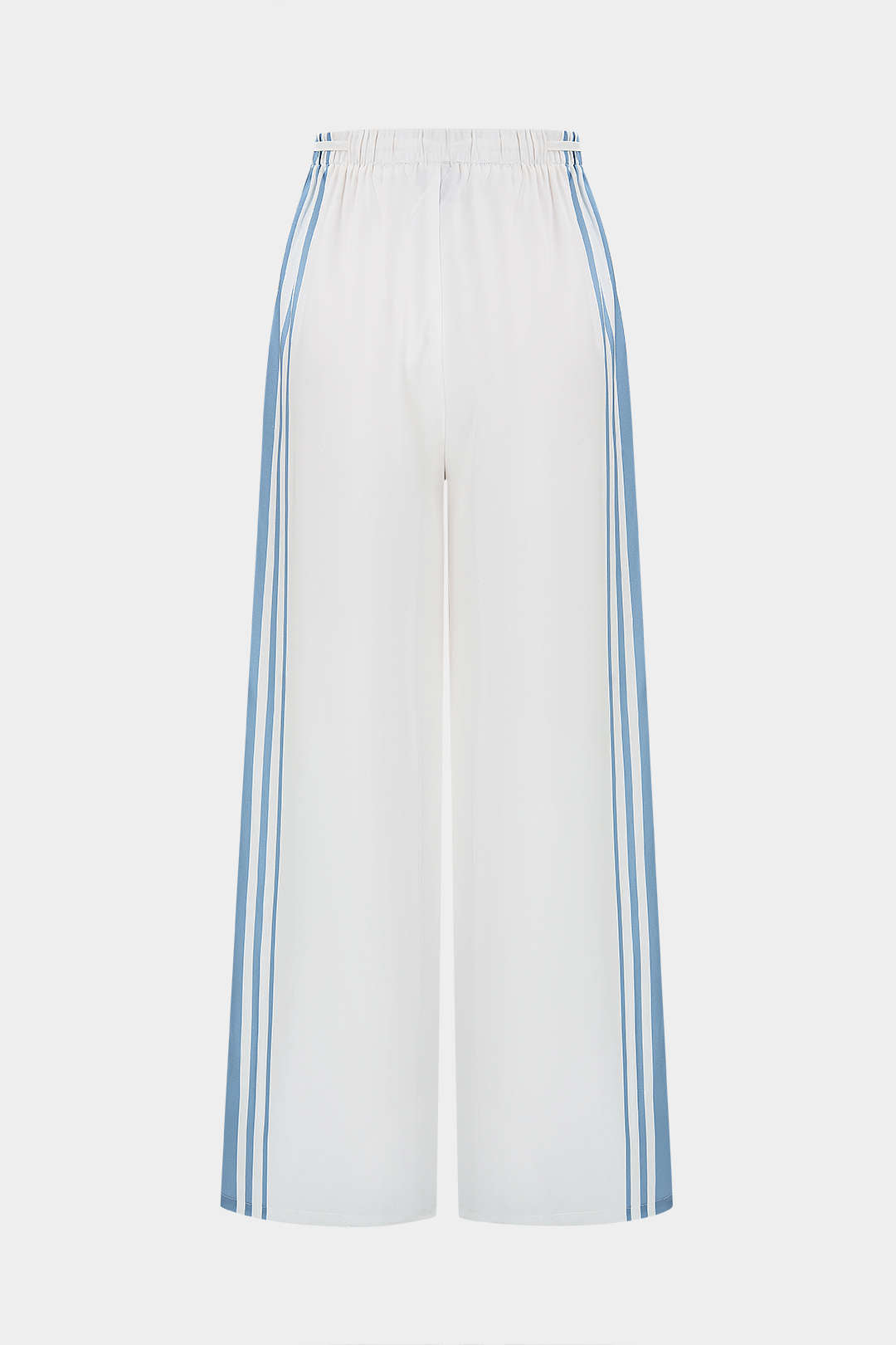 Contrast Satin Tie-Up Wide Leg Pants