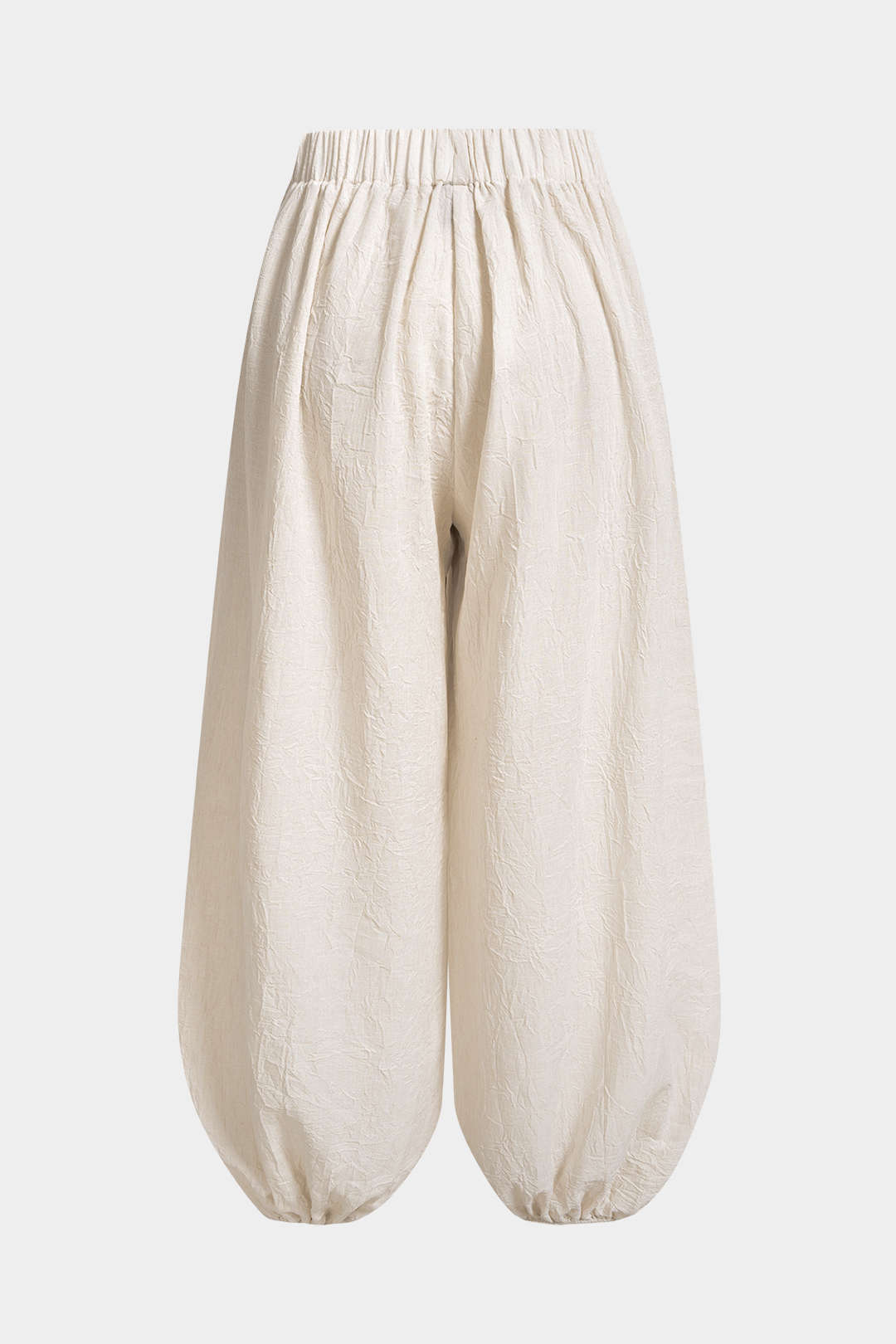 Asymmetrical Button Ruched Wide Leg Pants