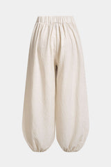 Asymmetrical Button Ruched Wide Leg Pants