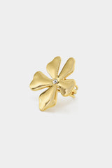 Alloy 3D Flower Rhinestone Ring
