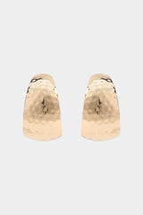 Alloy Textured Hammered C-Shaped Earrings