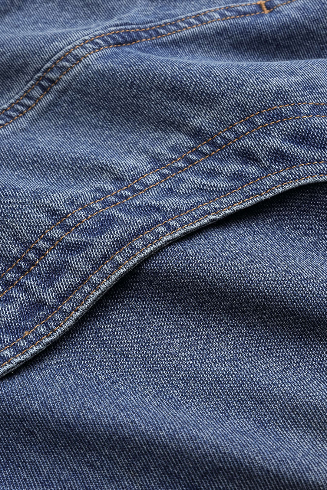 Denim Asymmetrical Zipper Pocket Jeans