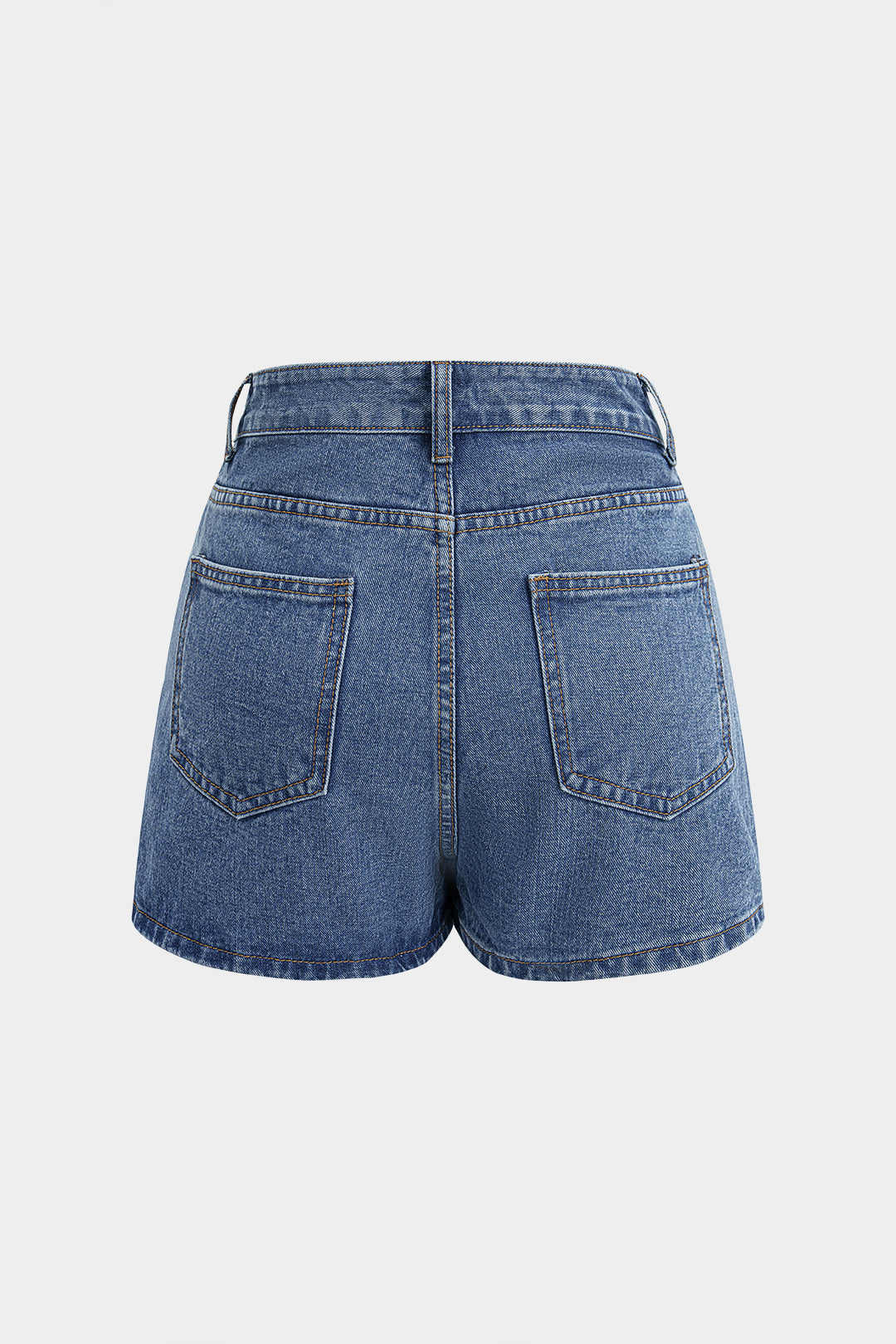 Denim Asymmetrical Pocket Shorts