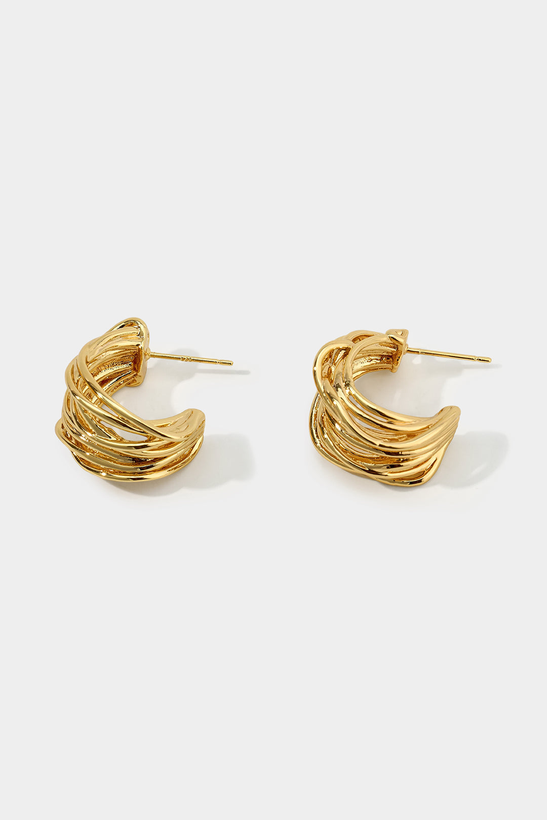Alloy C-Shaped Irregular Earrings