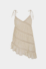 Chiffon Asymmetrical V-Neck Tie-Up Cami Top