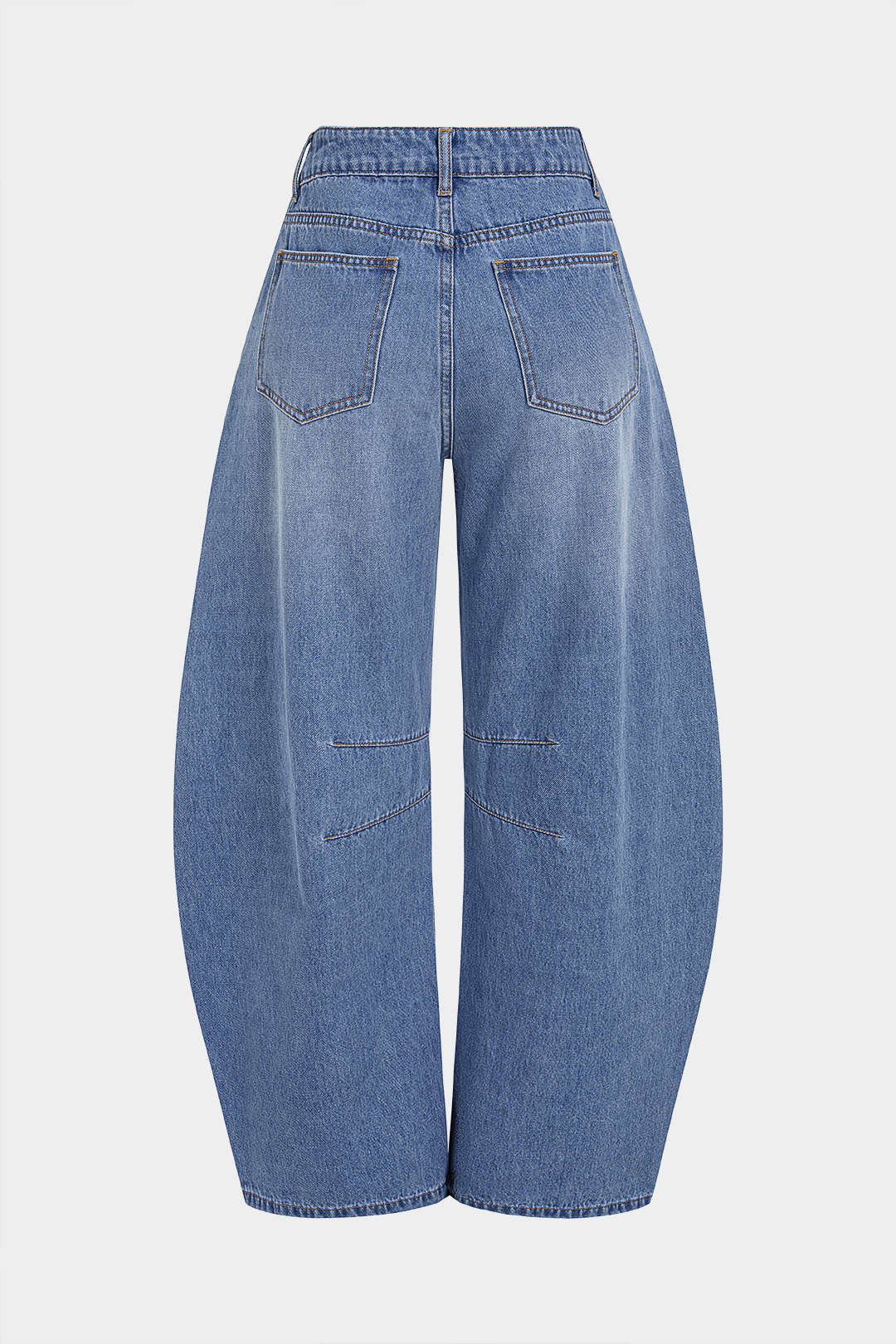 Denim Braided Pocket Zipper Horseshoe Jeans