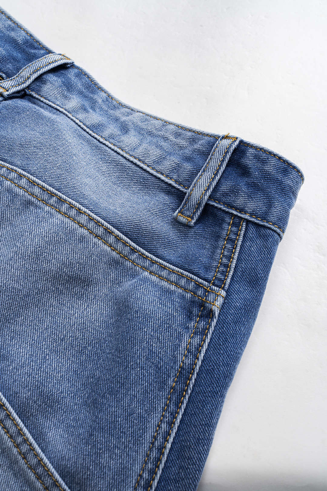 Denim Washed Wide Leg Barrel Jeans
