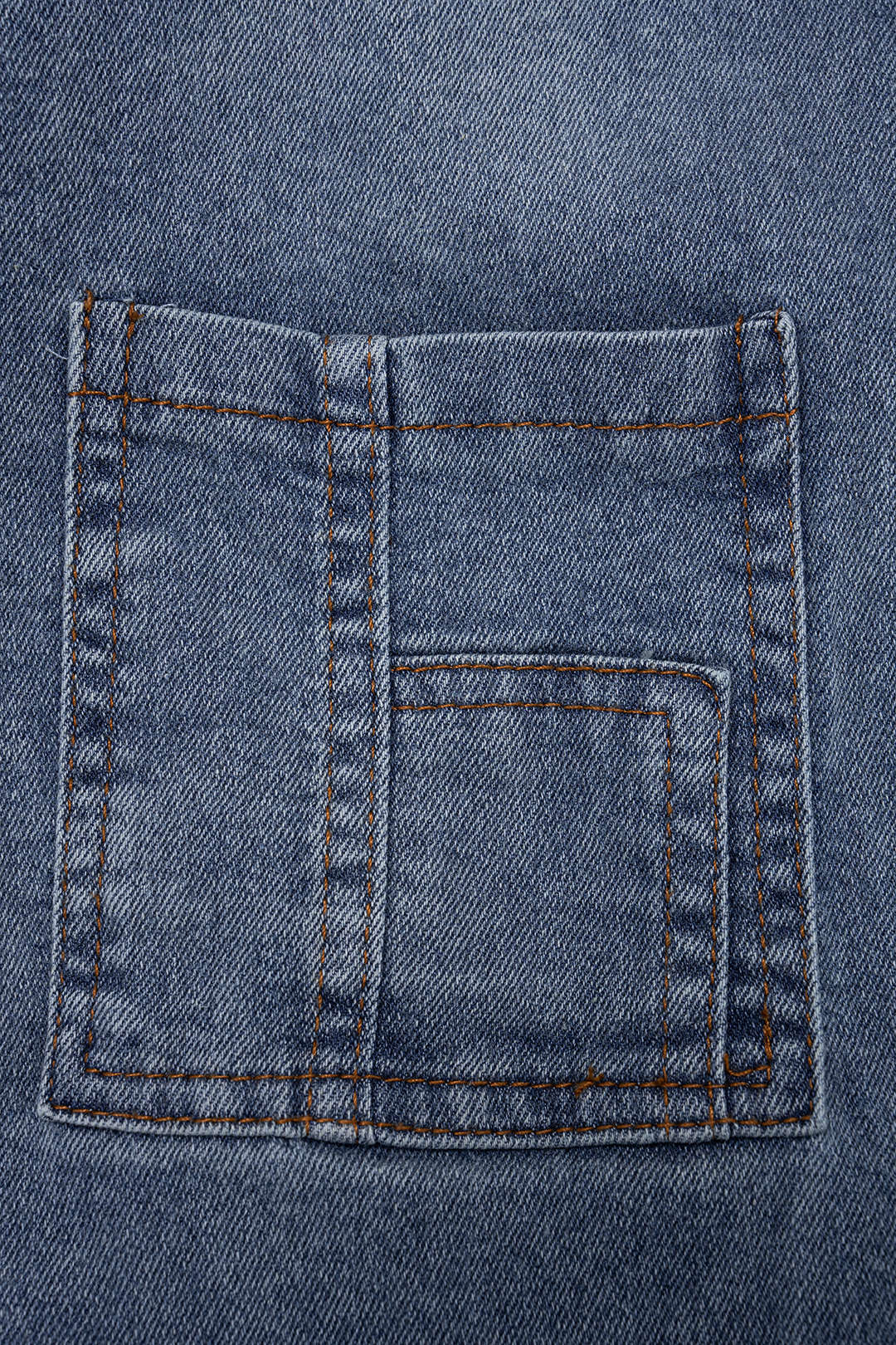 Denim Button Drawstring Pocket Short-Sleeve Jumpsuit