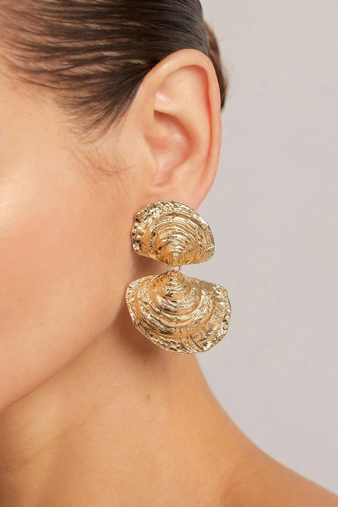 Alloy Scallop Earrings