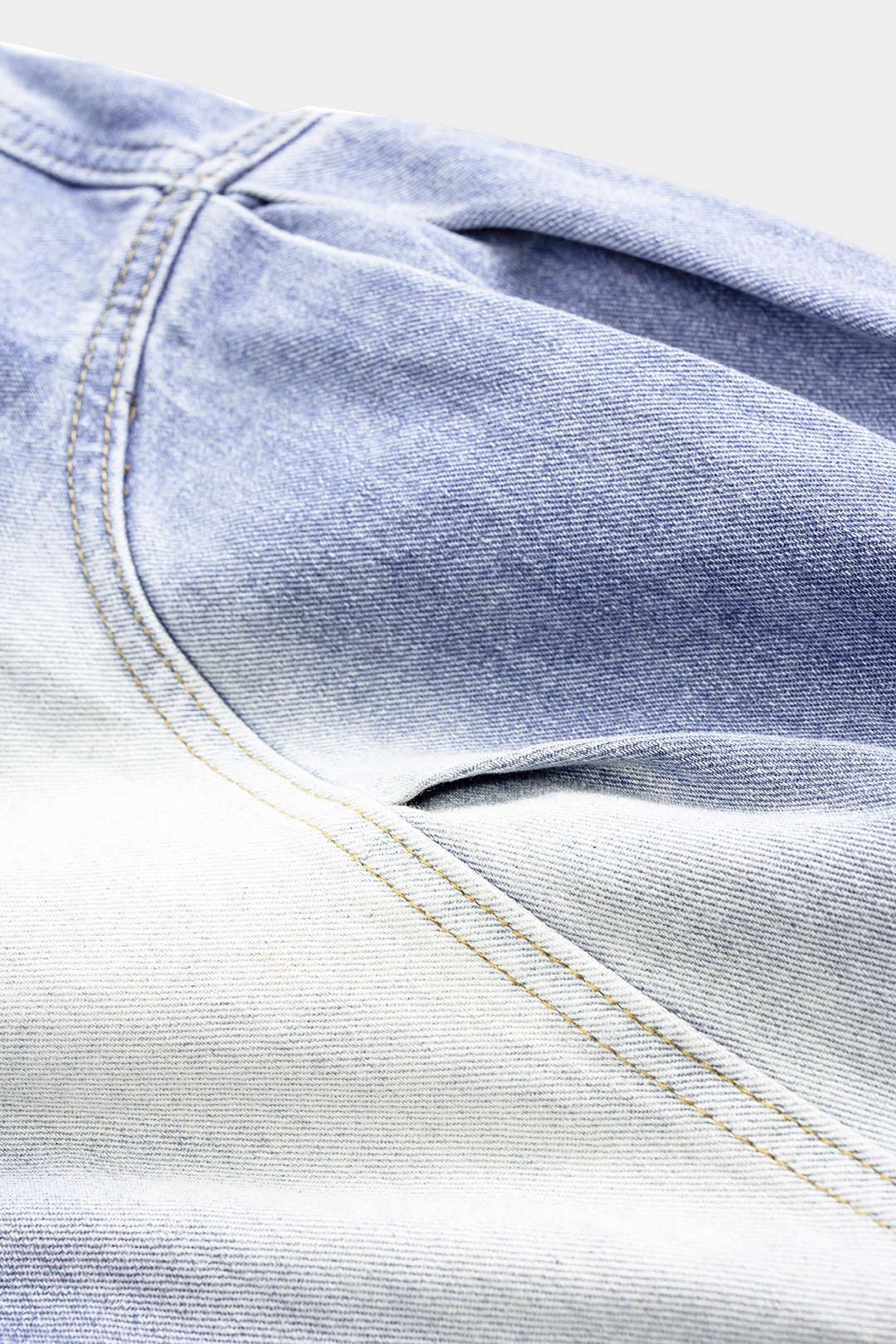 Denim Drawstring Shirred Waistband Jeans