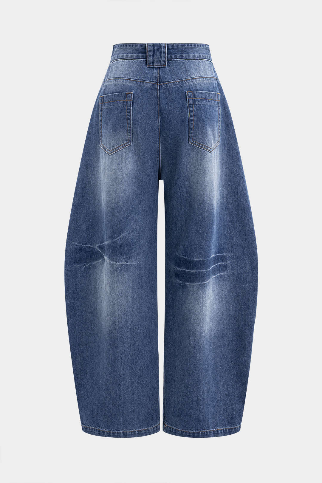 Denim Wide Leg Barrel Jeans