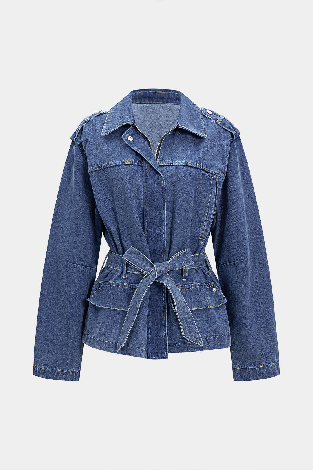 Denim Belted Outerwear