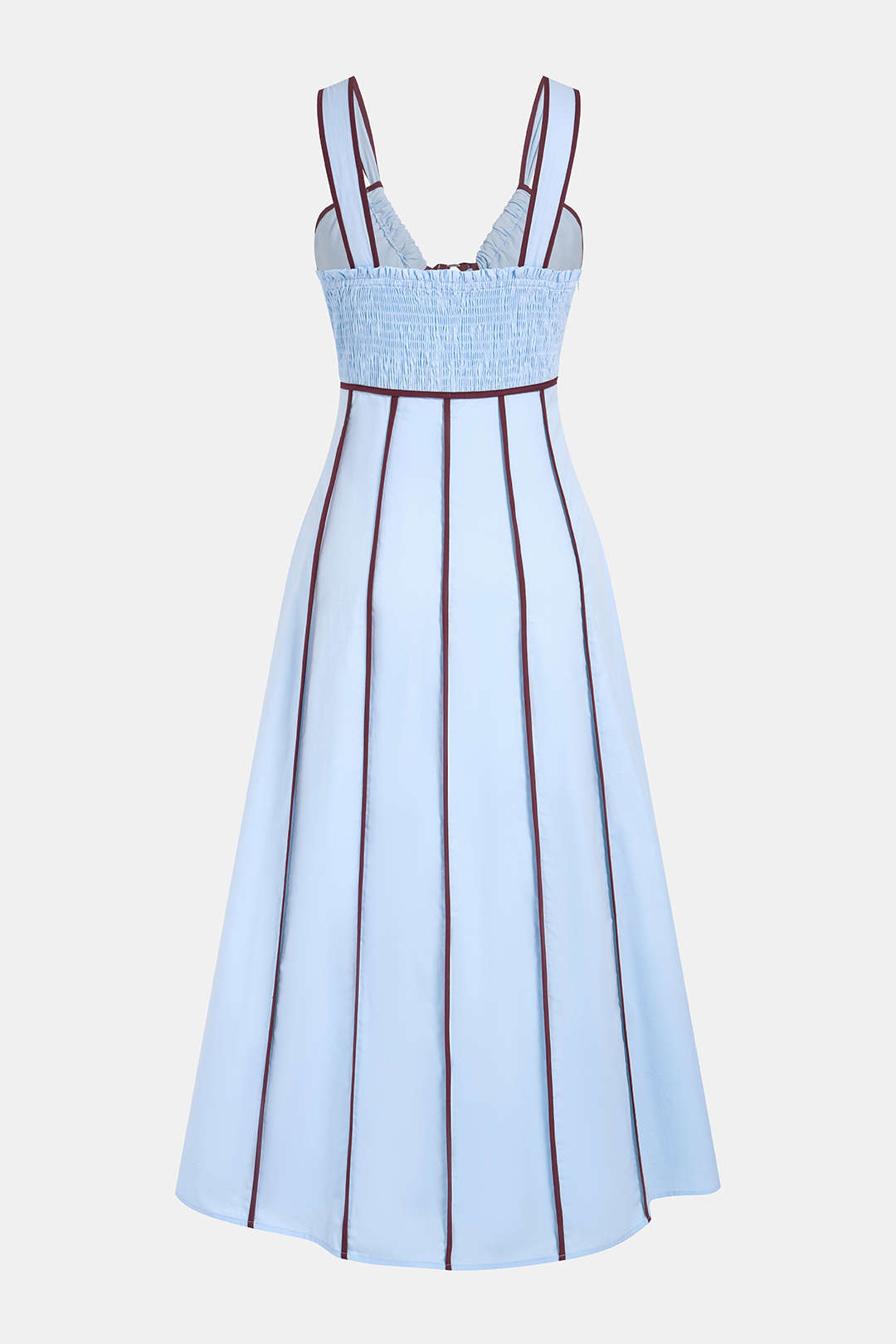 Contrast Trim Cut Out Sleeveless Maxi Dress