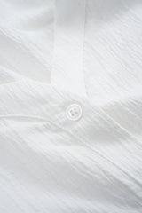 Button Asymmetrical Backless Long-Sleeve Shirt