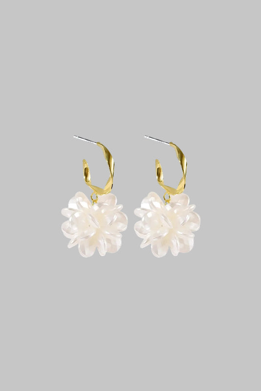 Alloy 3D Floral Earrings