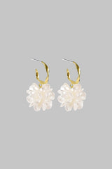 Alloy 3D Floral Earrings
